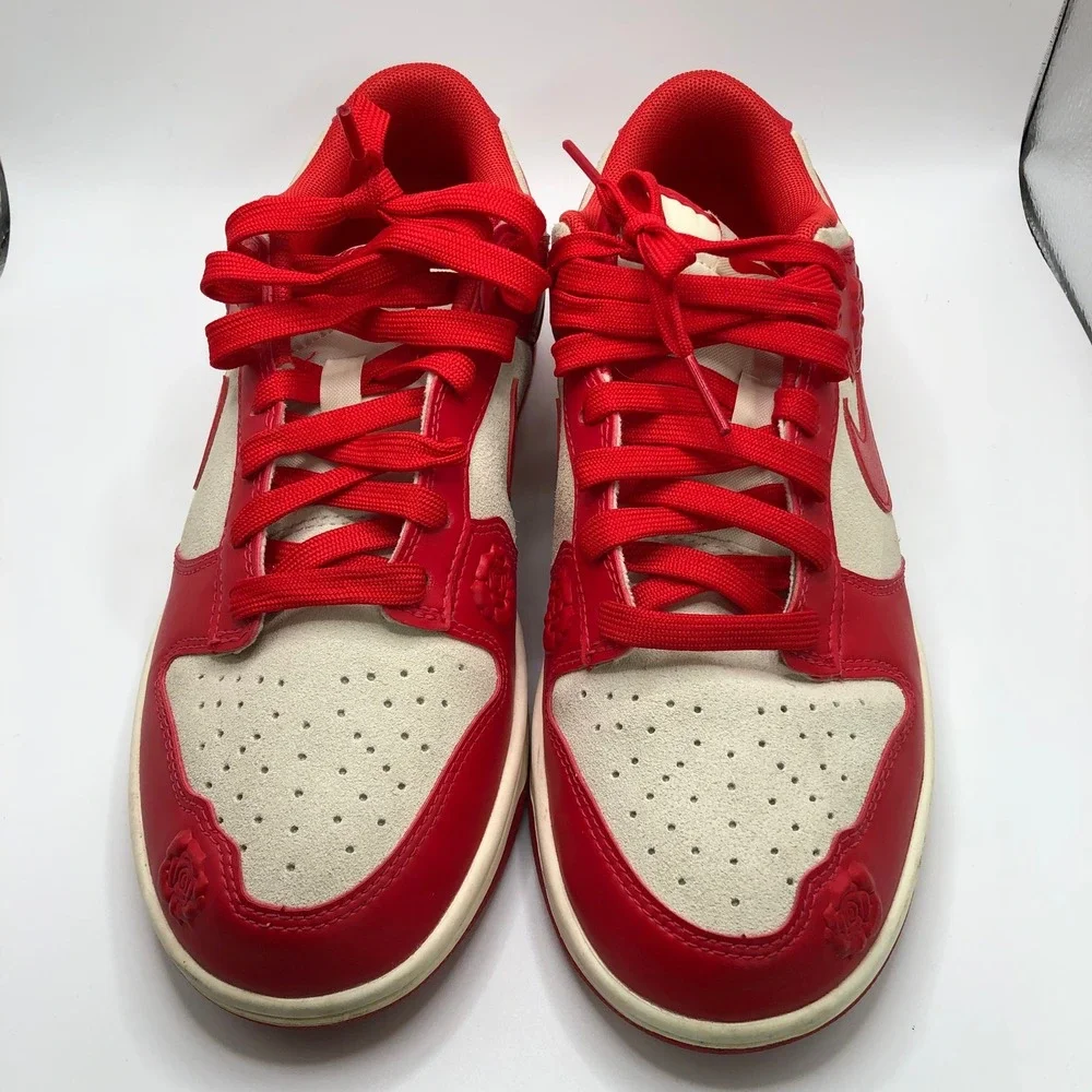 Nike Dunk Low Roses HF1986 100 Size 8 Women Red White Low Top Flowers Floral